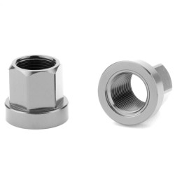 PAIRE D'ECROUS ALU CINEMA 14 MM ARGENT